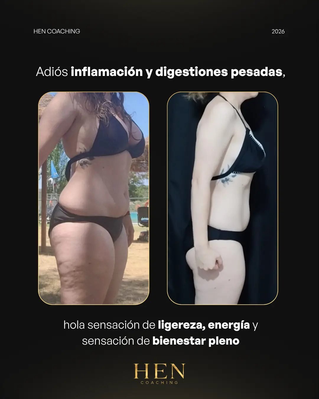 Antes y después de un cliente de HEN Coaching